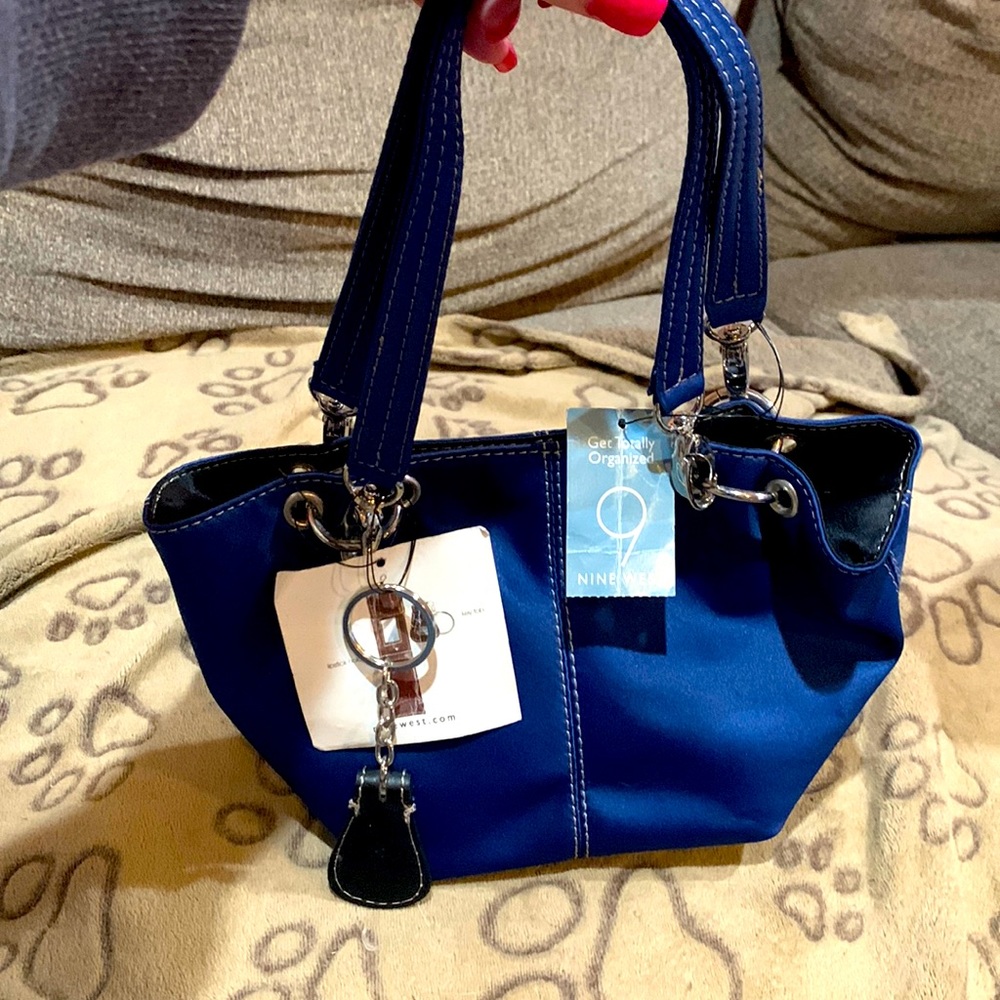 Nine West cobalt blue mini tote